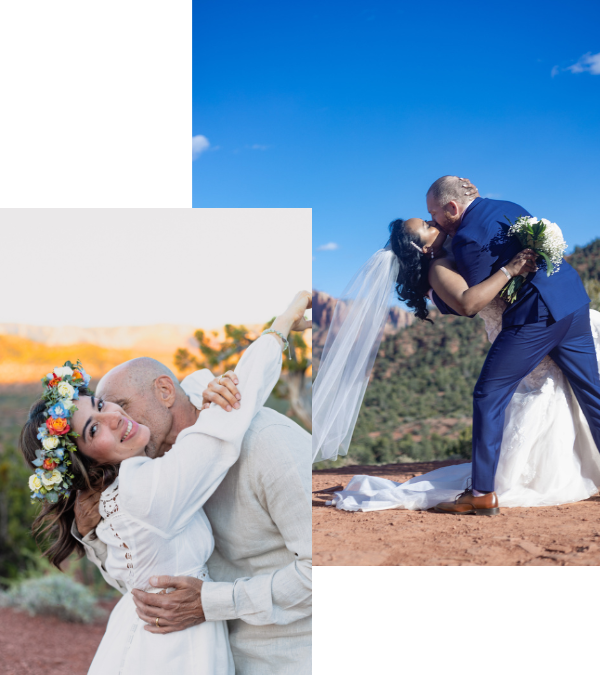 wedding collage of arizona weddings